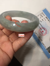 Load image into Gallery viewer, 53.4mm Certified Type A 100% Natural icy watery light green purple jadeite Jade bangle BK122-3397