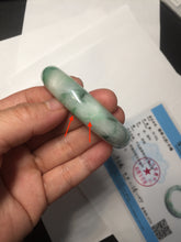 Load image into Gallery viewer, 53.7mm Certified 100% natural Type A sunny green purple jadeite jade bangle BQ33-4150
