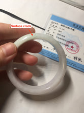 Load image into Gallery viewer, 54mm Certified type A 100% Natural light green purple white Jadeite bangle BP170-1055