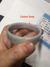 Load image into Gallery viewer, 51mm Certified Type A 100% Natural light purple/white square Jadeite Jade bangle BN94-2711