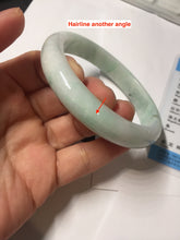 Load image into Gallery viewer, 60mm Certified Type A 100% Natural sunny green white Jadeite bangle PA262-3840