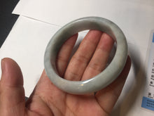 Load image into Gallery viewer, 57.9mm certified type A 100% Natural light green/white jadeite jade bangle BN62-8630