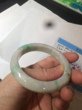 Load image into Gallery viewer, 53.5mm Certified Type A 100% Natural sunny green Jadeite Jade bangle AZ130-4125