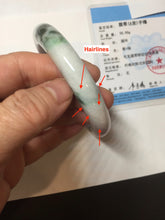 Load image into Gallery viewer, 57mm Certified Type A 100% Natural sunny green white purple gray Jadeite bangle PE122-1261