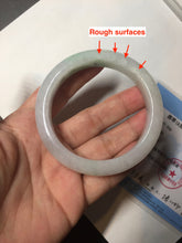 Load image into Gallery viewer, 56.4mm Certified Type A 100% Natural sunny green/white Jadeite Jade bangle BP51-3875