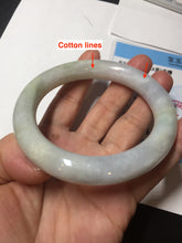 Load image into Gallery viewer, 58.5mm certified Type A 100% Natural light green yellow purple chubby round cut Jadeite Jade bangle Y168-3701