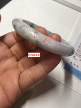 Load image into Gallery viewer, 53.5mm Certified type A 100% Natural sunny green/purple/yellow(Fu LU SHOU) Jadeite bangle BN42-5128