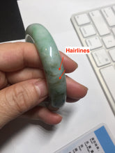 Load image into Gallery viewer, 57mm certified 100% natural type A sunny green/purple/brown jadeite jade bangle BN99-7710