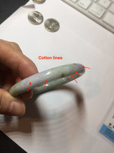 Load image into Gallery viewer, 54.2mm certified 100% natural Type A light green/purple/red(FU LU SHOU) round cut jadeite jade bangle PB88-0980