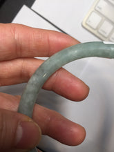 Load image into Gallery viewer, Sold, please don't order. Thanks. 64.7mm Certified type A 100% Natural light green round cut Jadeite bangle J143-(1947)