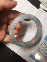 Load image into Gallery viewer, 57.5mm certified type A 100% Natural icy watery light green/purple/white Jadeite jade bangle BH138-1314
