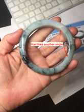 Load image into Gallery viewer, 58.2mm Type A 100% Natural light green/blue/white chubby Jadeite Jade bangle BS130-4037