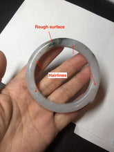 Load image into Gallery viewer, 57.2mm Certified Type A 100% Natural icy watery white purple black brown Jadeite Jade bangle BL72-7066