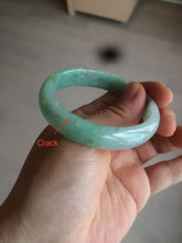 Load image into Gallery viewer, 50.5mm Certified Type A 100% Natural sunny apple green/red oval Jadeite Jade bangle BG61-0174