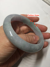 Load image into Gallery viewer, 57mm certified 100% natural Type A icy light green/purple jadeite jade bangle PE5-0306