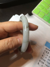 Load image into Gallery viewer, 56.4mm certificated Type A 100% Natural sunny green/white Jadeite Jade bangle Z131-2354
