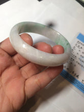 Load image into Gallery viewer, 51.5mm Certified Type A 100% Natural sunny green oval Jadeite Jade bangle AZ131-4139