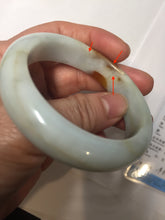 Load image into Gallery viewer, 50mm Certified 100% Natural Type A light green/yellow/brown Maple Syrup Mint Cake jadeite jade bangle BS136-4040