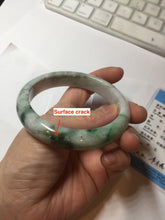 Load image into Gallery viewer, 60.2mm certificated Type A 100% Natural dark green/sunny green/white/purple Jadeite Jade bangle AA102-3268