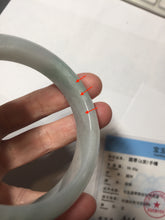 Load image into Gallery viewer, 58.5mm Certified Type A 100% Natural icy watery green/purple chubby Jadeite Jade bangle PB246-9529