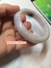 Load image into Gallery viewer, 59mm Certified Type A 100% Natural white/purple/pink/yellow jadeite Jade bangle BK3-8360