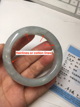 Load image into Gallery viewer, 51.4mm Certified Type A 100% Natural icy watery light green jadeite Jade bangle BK123-3400