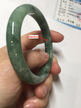 Load image into Gallery viewer, 55mm Certified Type A 100% Natural oily dark green(老油青)Jadeite bangle PD145-6278