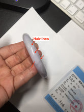 Load image into Gallery viewer, 55mm 100% natural type A light purple white jadeite jade bangle BM101-2838