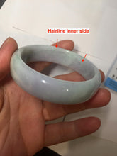 Load image into Gallery viewer, 53.5mm certified type A 100% Natural light green purple white Jadeite Jade bangle J150-6018