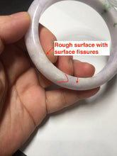 Load image into Gallery viewer, 61.4mm certified 100% natural type A sunny green/purple jadeite jade bangle BN87-8718