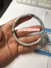 Load image into Gallery viewer, 60.2mm certified Type A 100% Natural sunny green red brown slim round cut Jadeite Jade bangle PH209-6198
