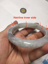 Load image into Gallery viewer, 59mm Certified Type A 100% Natural icy watery green purple Jadeite Jade bangle BQ48-6803
