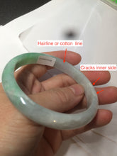 Load image into Gallery viewer, 56.9mm certified 100% natural Type A sunny green jadeite jade bangle L150-5348