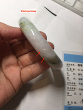Load image into Gallery viewer, 54.8mm certified 100% natural Type A sunny green/purple/white jadeite jade bangle AA114-1051