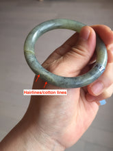 Load image into Gallery viewer, 51mm Certified 100% Natural Green/ black/gray sesame paste 芝麻糊 青花 round cut nephrite Jade bangle HHE104-5567