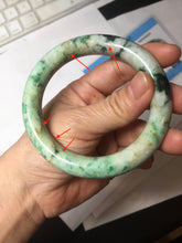 Load image into Gallery viewer, 58mm Certified Type A 100% Natural Sunny Green Brown with Green Floating Flowers round cut Jadeite Jade Bangle PC211-6216 58/11.3/10.6mm