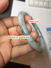 Load image into Gallery viewer, 56.9mm certified Type A 100% Natural green with green floating flowers Green Vines and Spring Blossoms(青藤与飞花) round cut Jadeite Jade bangle PH216-3253