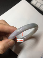 Load image into Gallery viewer, 56.5mm 100% natural type A white/purple/blue/green round cut jadeite jade bangle BL117-9431