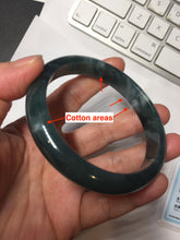 Load image into Gallery viewer, 60.8mm Certified Type A 100% Natural dark green/blue/gray/black Guatemala Jadeite bangle PJ144-1479