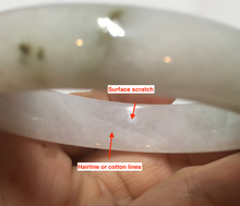 Load image into Gallery viewer, 50.5mm certified 100% natural Type A light green/purple/white jadeite jade bangle AA115-1047