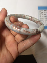 Load image into Gallery viewer, 53.3mm Certified 100% Natural Type A Light Green Purple Red Gray A Red Earth Plateau Round Cut Jadeite Jade Bangle PH203-6213