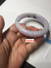 Load image into Gallery viewer, 55.5mm certified 100% natural type A sunny green/purple jadeite jade bangle BN88-8714