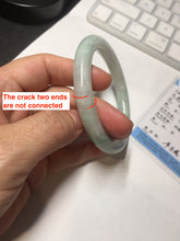 Load image into Gallery viewer, 55mm certified 100% natural type A sunny green/light green round cut jadeite jade bangle BK118-9816