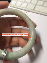 Load image into Gallery viewer, AllaboutjadeCanada.com only 56mm certified Type A 100% Natural sunny green/white/purple/brown(FU LU Shou) round cut Jadeite Jade bangle AF78-8925 Add on item