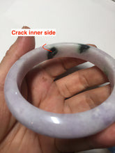 Load image into Gallery viewer, SOld! pleae don't order. Thanks. 55mm certified 100% natural type A sunny green/purple jadeite jade bangle BN86-8721