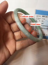 Load image into Gallery viewer, 62.5mm Certified Type A 100% Natural sunny green white round cut jadeite Jade bangle PB262-3258