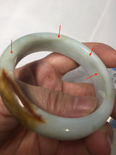 Load image into Gallery viewer, 50mm Certified 100% Natural Type A light green/yellow/brown Maple Syrup Mint Cake jadeite jade bangle BS136-4040