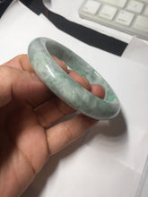 Load image into Gallery viewer, 58mm certified 100% natural type A sunny green/purple/white/gray jadeite jade bangle PJ69-2986
