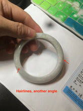 Load image into Gallery viewer, 55.6 mm Certified type A 100% Natural light green Jadeite bangle AZ86-1636