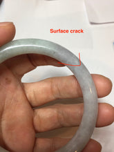 Load image into Gallery viewer, 59mm Certified Type A 100% Natural light green white purple round cut jadeite Jade bangle PB256-3232